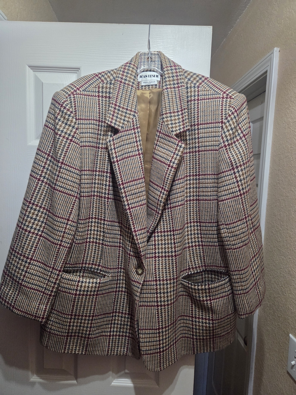 Joan Leslie Multicolor Plaid Blazer Jacket